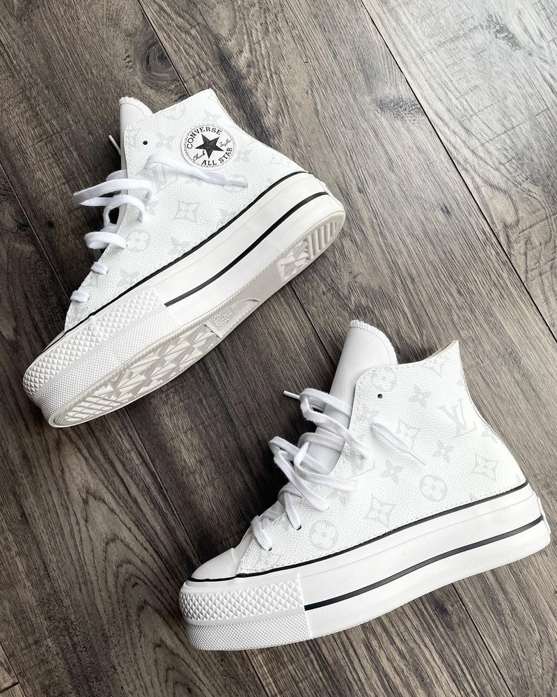 Chuck Taylor All Star Platform Converse • White | White Monogram
