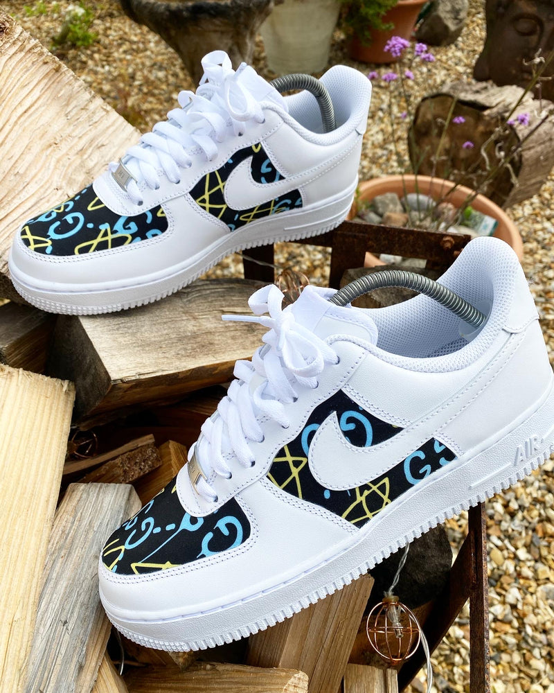 Nike Air Force 1 - White | Blue • Yellow Gucci - footwearstorerysnc
