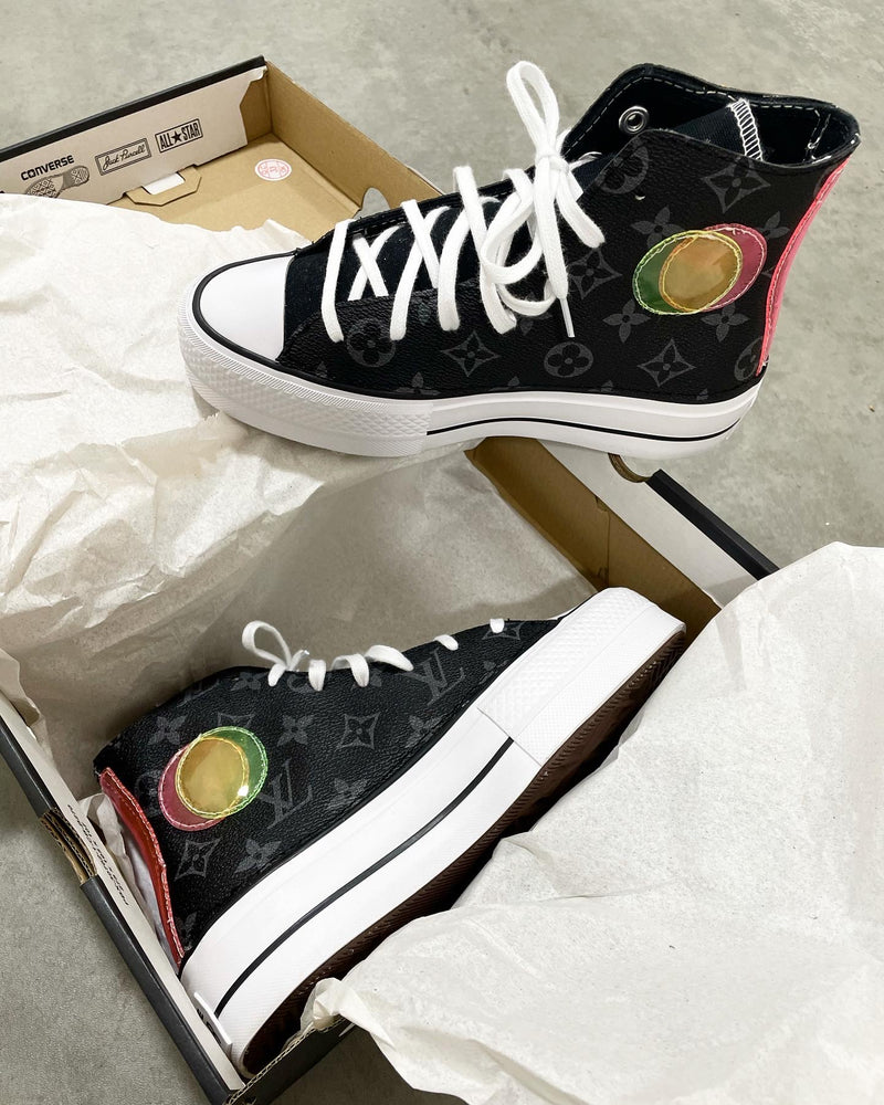 Chuck Taylor All Star Platform Converse • White | Black • Colour Mon