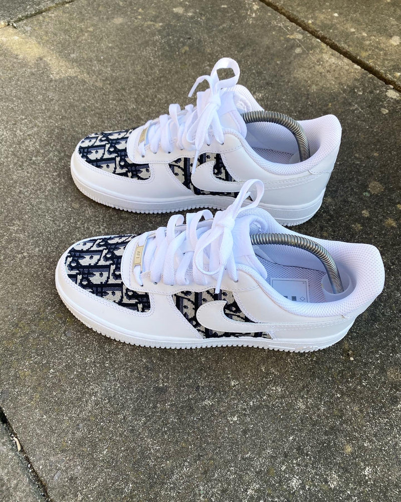 Air Force 1 - White | Blue Oblique