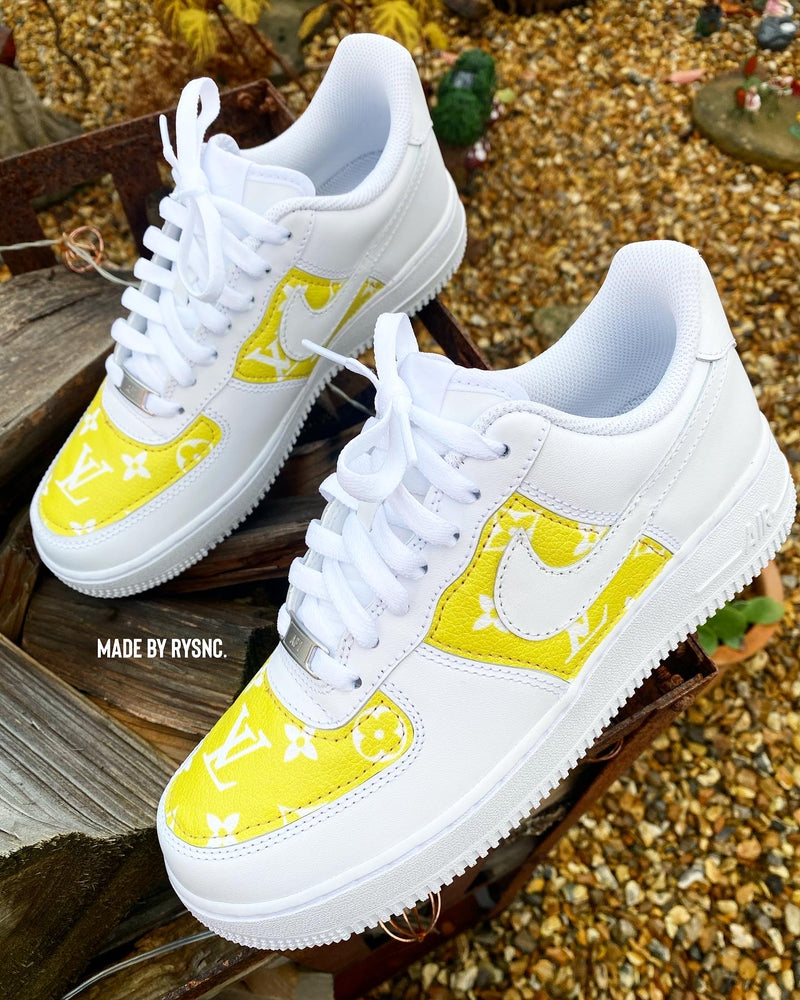 Nike Air Force 1 - White | Yellow Monogram