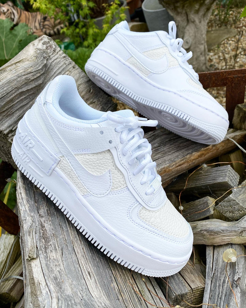 Nike Air Force 1 Shadow • White | Embossed White Louis