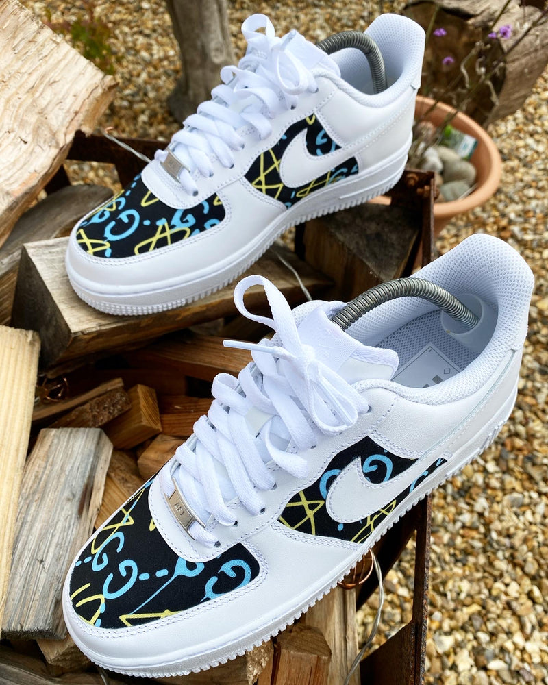 Nike Air Force 1 - White | Blue • Yellow Gucci - footwearstorerysnc