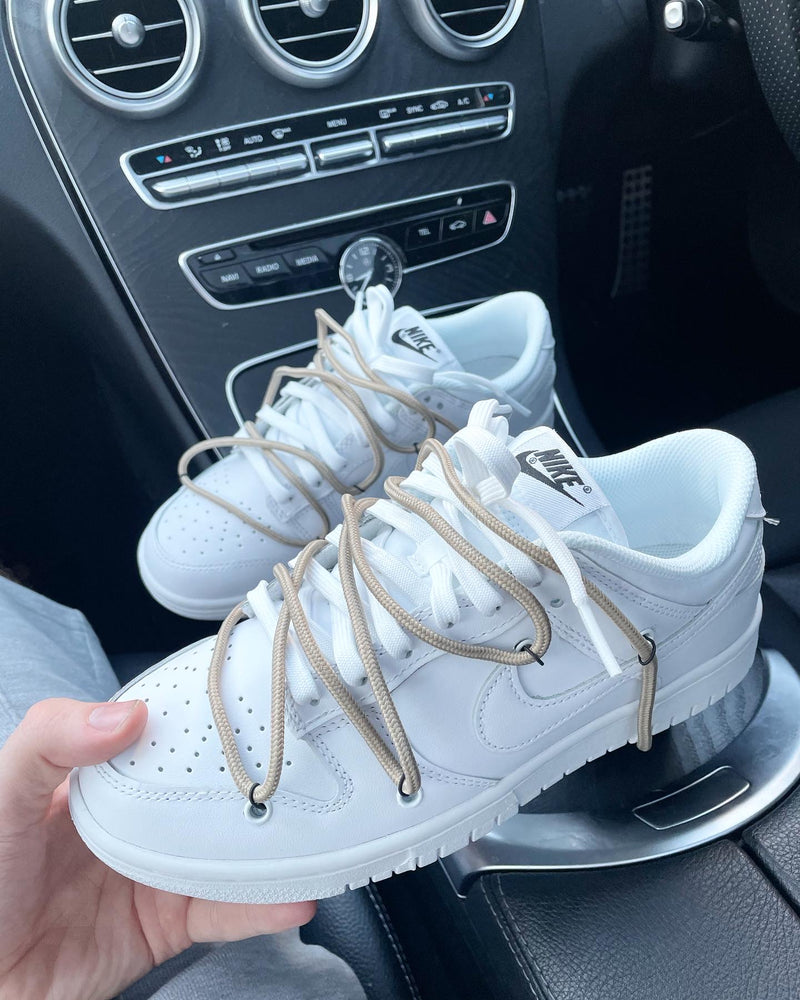Nike Low Dunks • White | Brown Lace