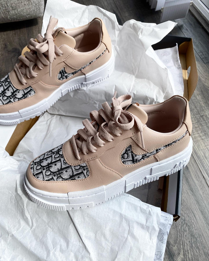 Nike Air Force 1 Pixel • Beige | Black CD