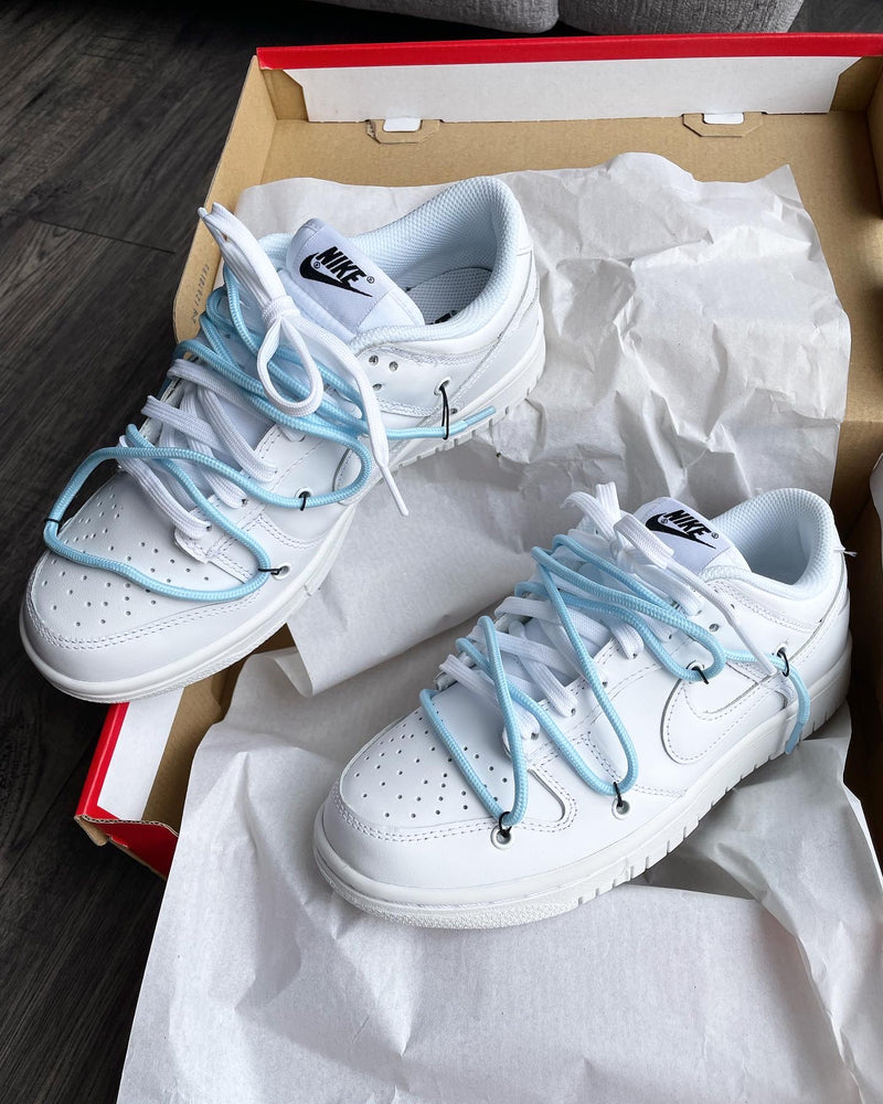 Nike Low Dunks • White | Blue Lace