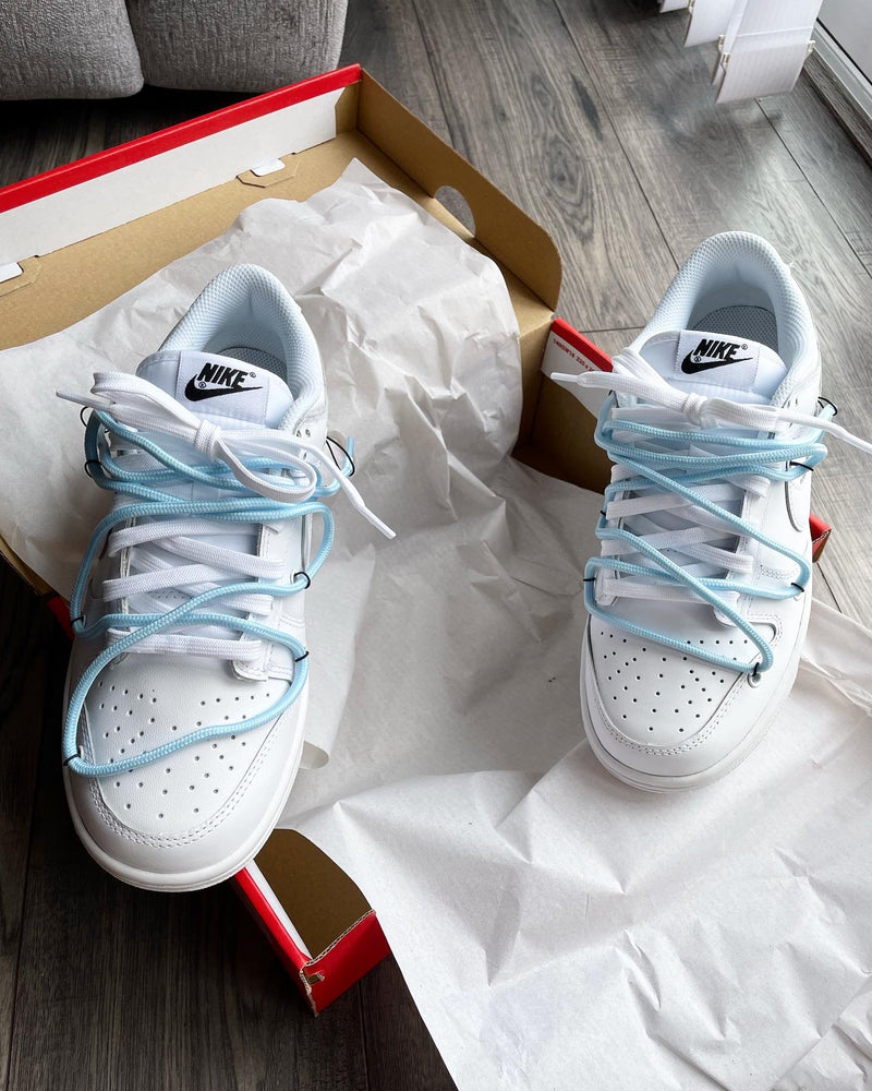 Nike Low Dunks • White | Blue Lace
