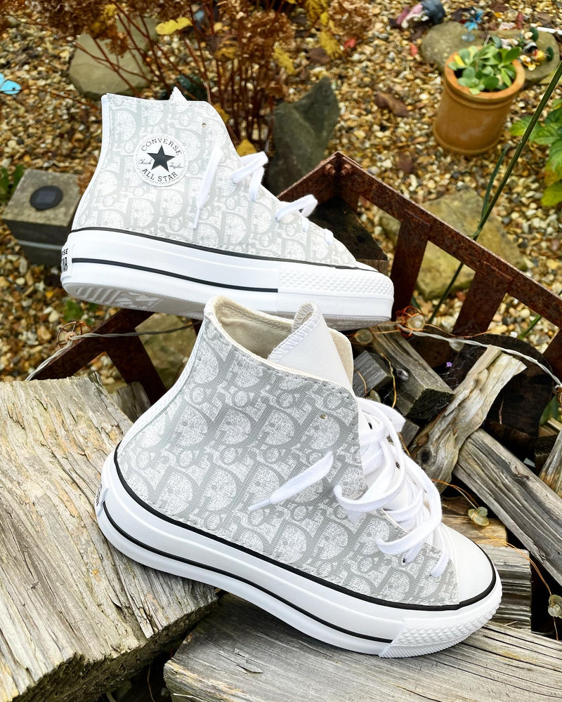 Chuck Taylor All Star Platform Converse • White | Grey CD
