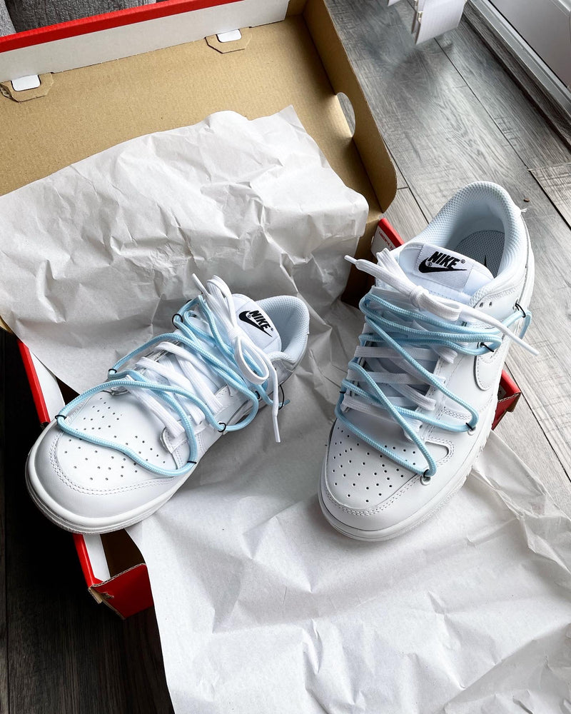 Nike Low Dunks • White | Blue Lace