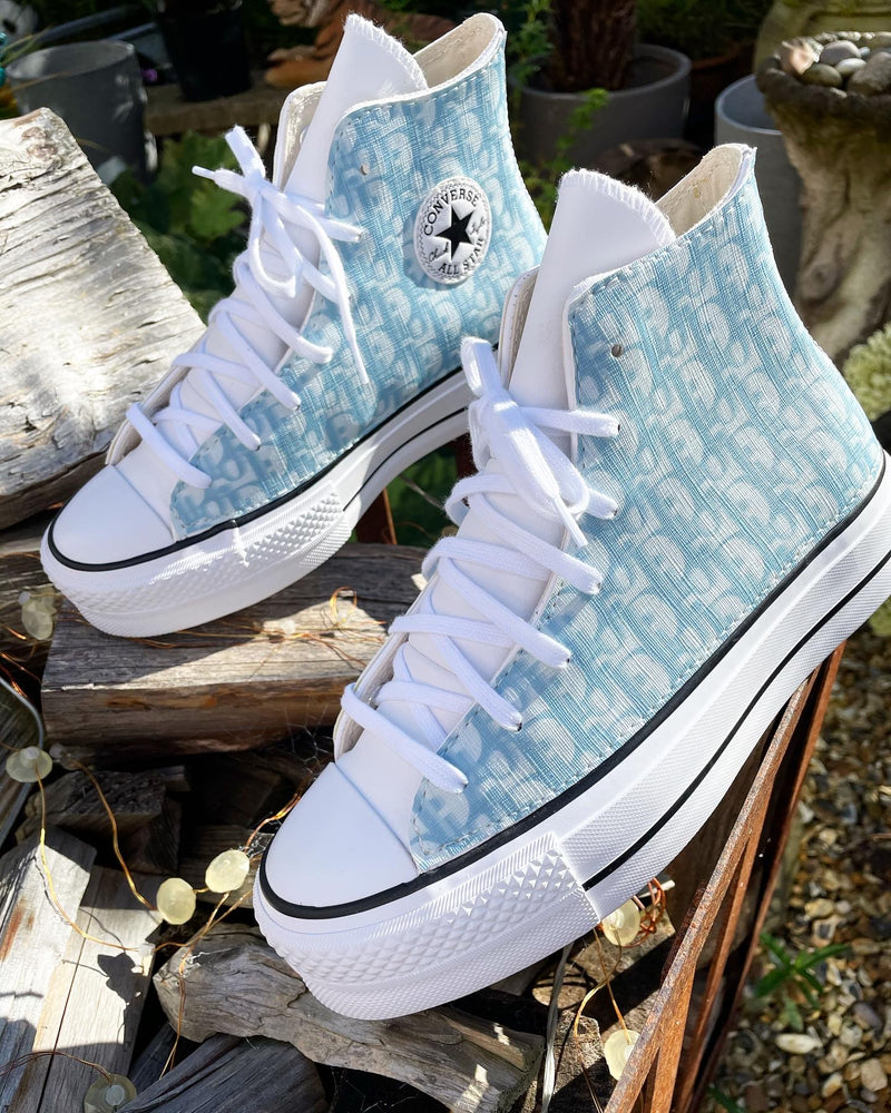 Chuck Taylor All Star Platform Converse • White | Powder Blue CD