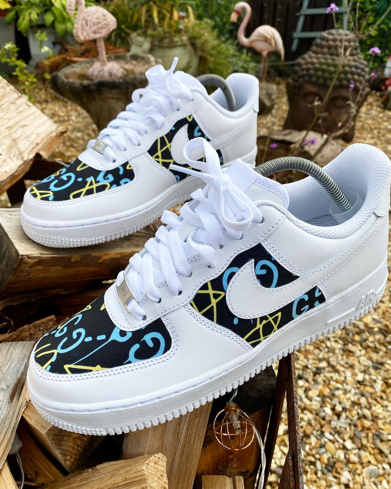 Nike Air Force 1 - White | Blue • Yellow Gucci - footwearstorerysnc
