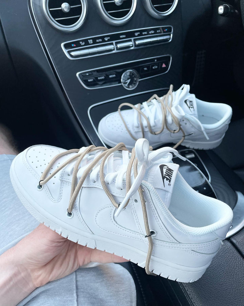 Nike Low Dunks • White | Brown Lace