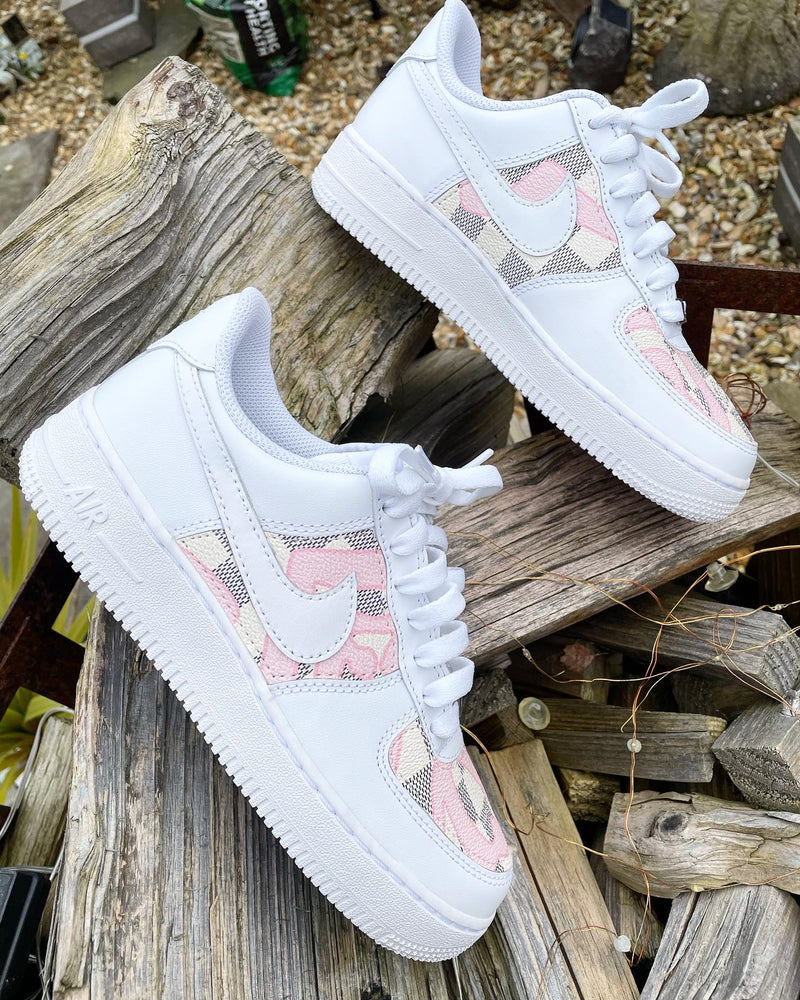 Air Force 1 - White | Pink Square • Mono