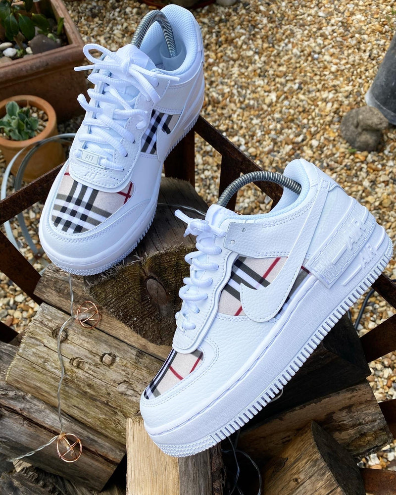 SIZE: 6.5 UK | White Burberry AF1 Shadow