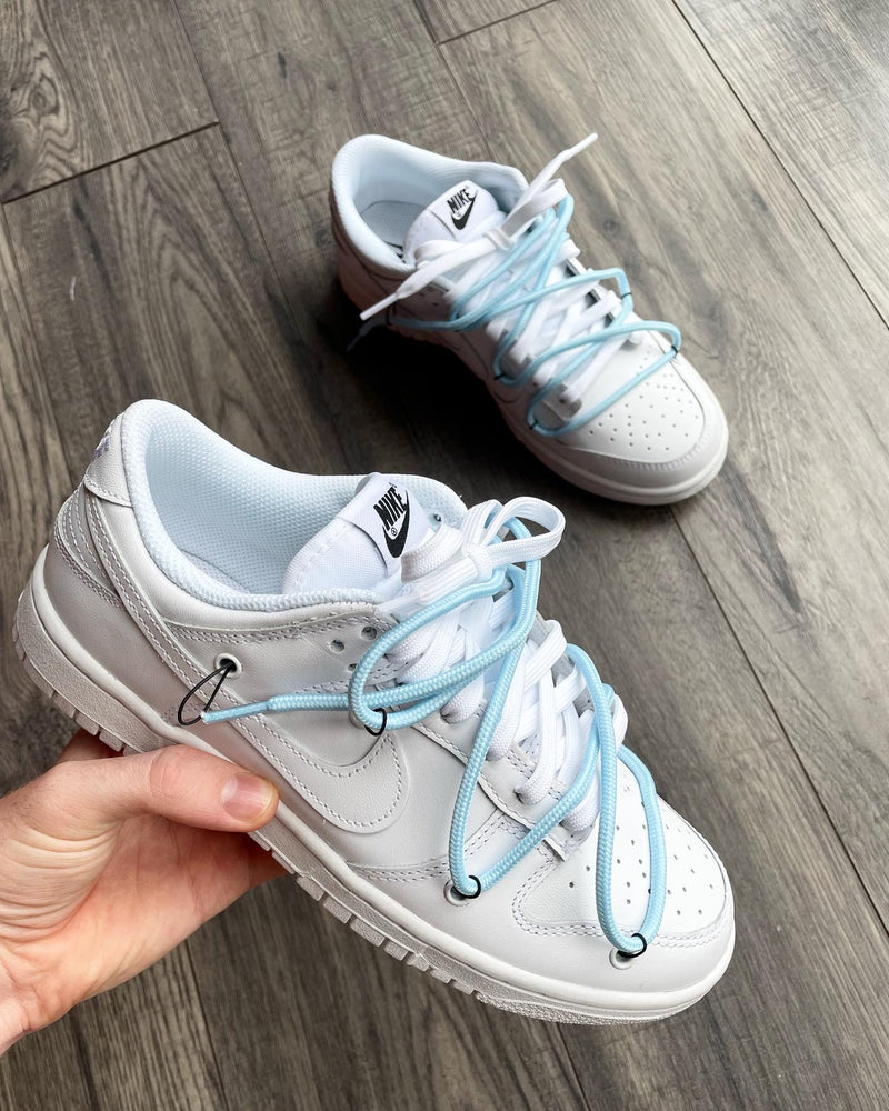 Nike Low Dunks • White | Blue Lace