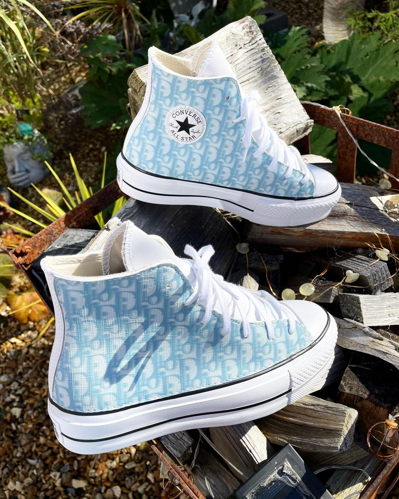 Chuck Taylor All Star Platform Converse • White | Powder Blue CD