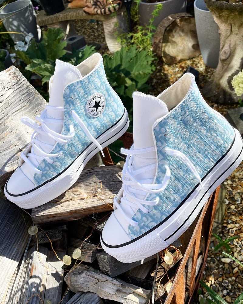 Chuck Taylor All Star Platform Converse • White | Powder Blue CD