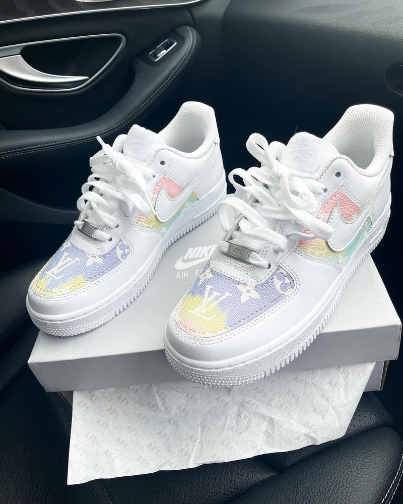 Nike Air Force 1 - White | Rainbow Monogram
