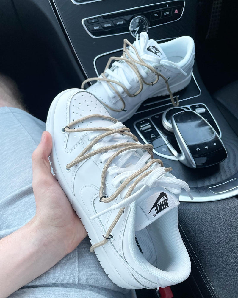 Nike Low Dunks • White | Brown Lace