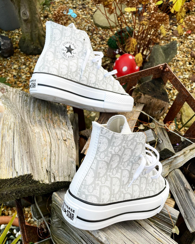 Chuck Taylor All Star Platform Converse • White | Grey CD