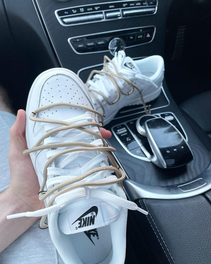Nike Low Dunks • White | Brown Lace