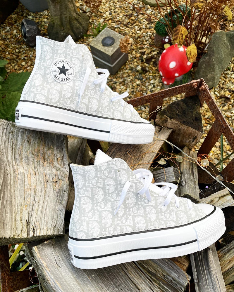 Chuck Taylor All Star Platform Converse • White | Grey CD