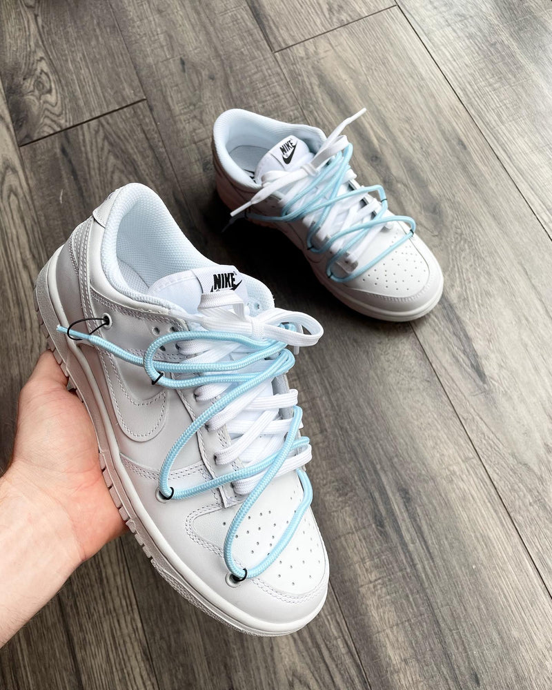 Nike Low Dunks • White | Blue Lace