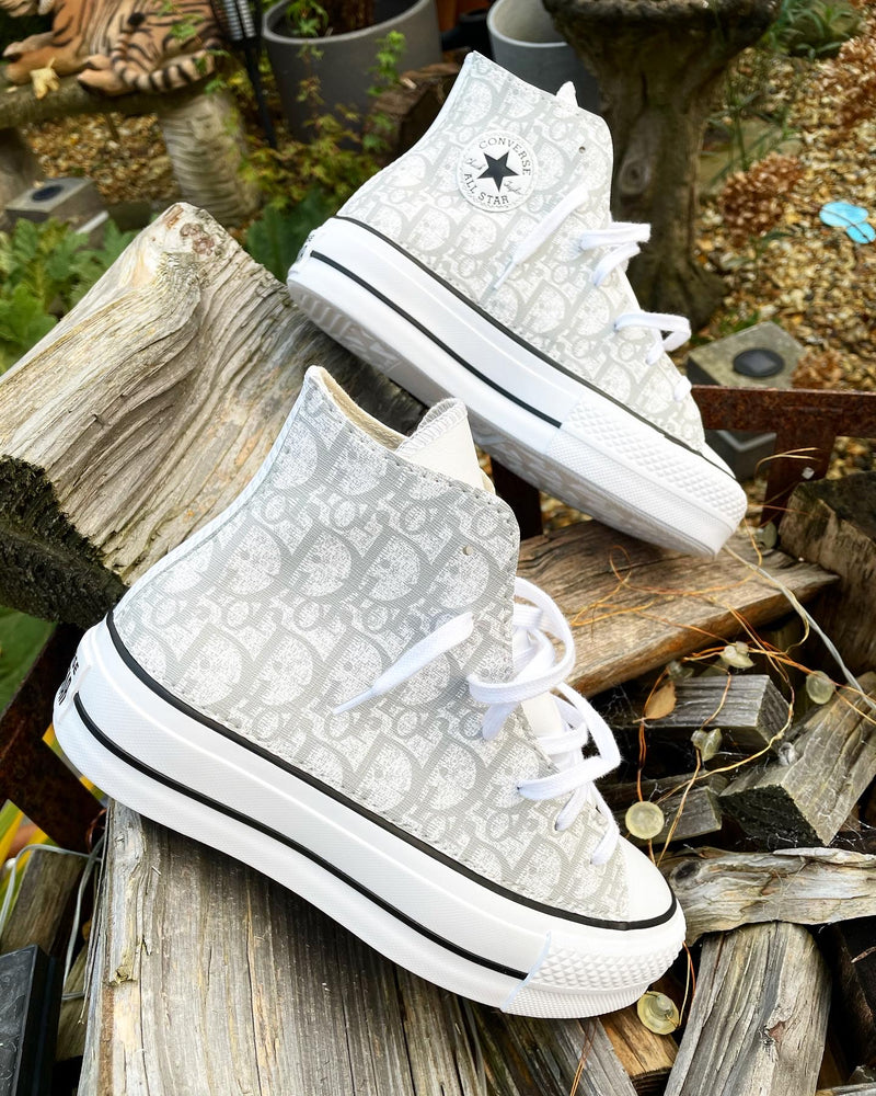 Chuck Taylor All Star Platform Converse • White | Grey CD