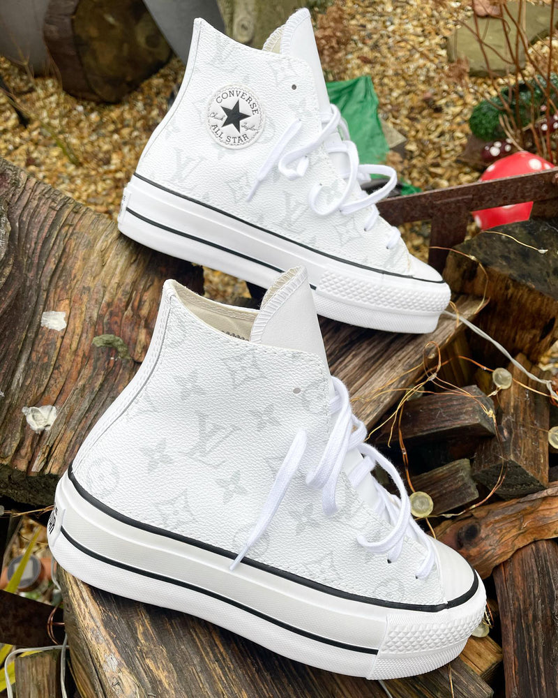 Chuck Taylor All Star Platform Converse • White | White Monogram
