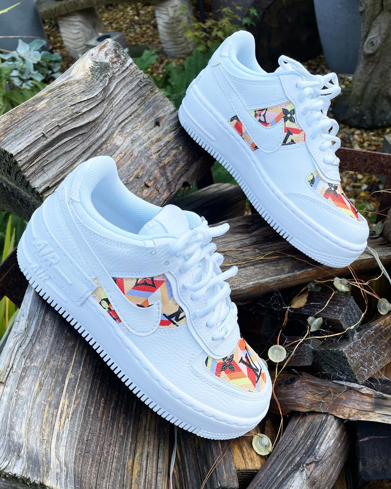 Nike Air Force 1 Shadow • White | Pastel Geo Monogram