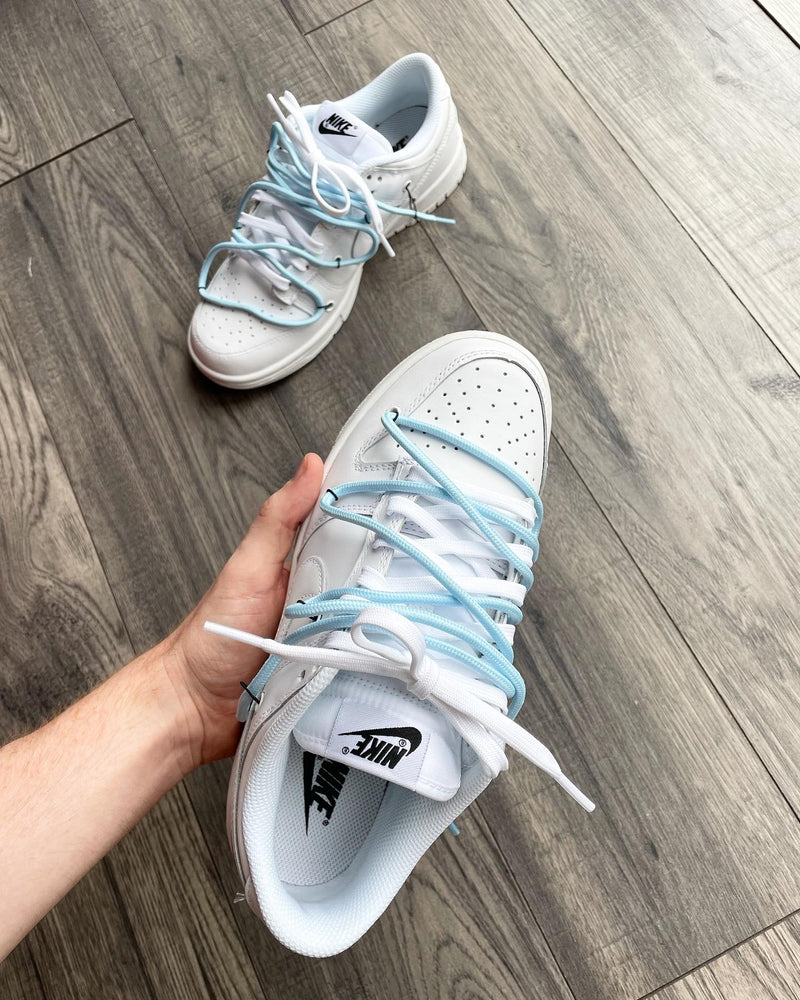 Nike Low Dunks • White | Blue Lace
