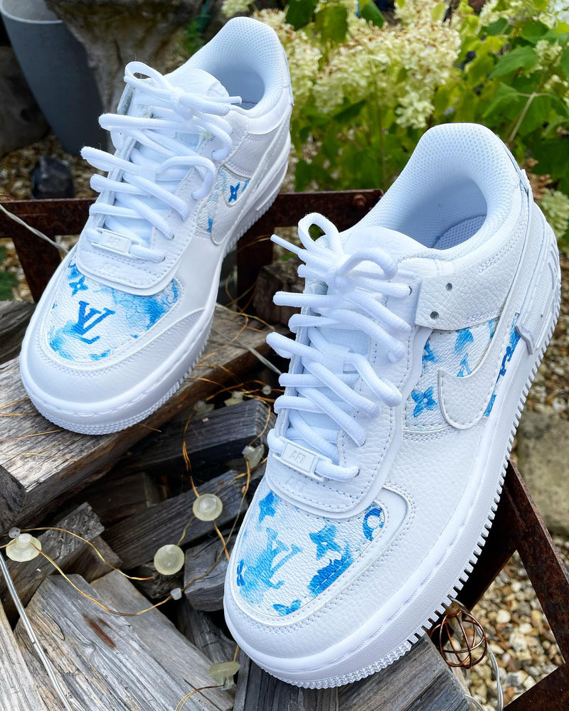 Nike Air Force 1 Shadow • White | Blue Tye Monogram