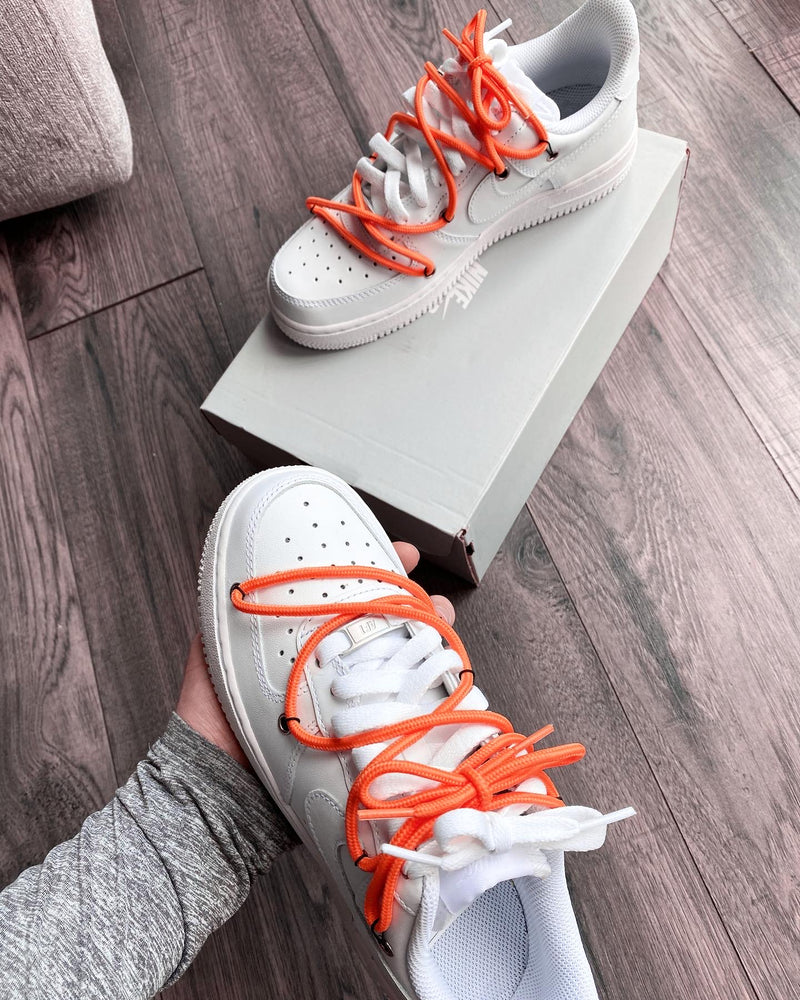 Air Force 1 - White | Off-White Style • Red Lace